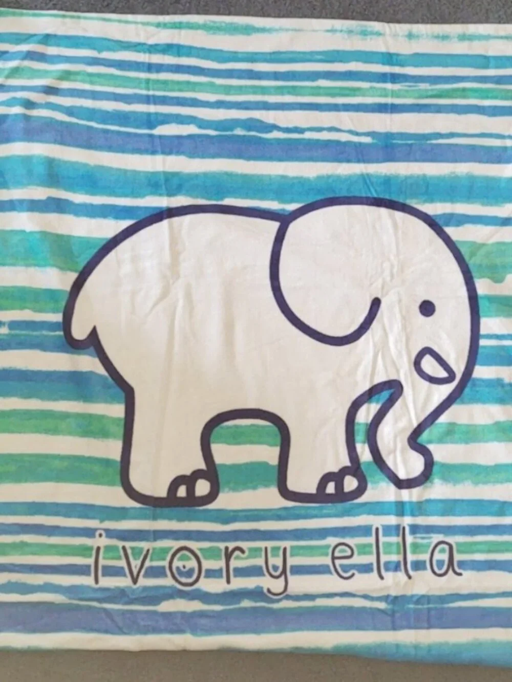 NWT Ivory Ella Oversized Striped Beach Towel
